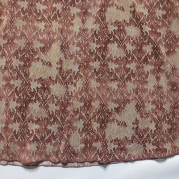 4/$14 NINE & CO womens NINE WEST skirt STRETCH rose PINK midi BROWN SIZE M - Picture 2 of 7